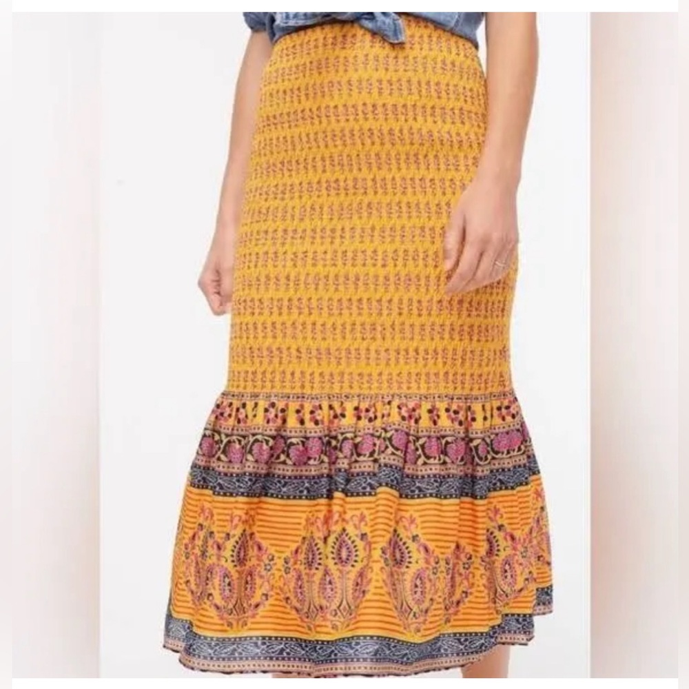 J. Crew, Sunny Block smocked skirt, size 10